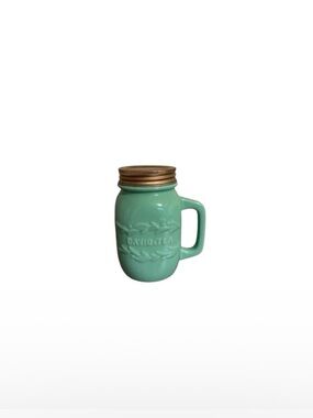 David’s Tea Blue Ceramic Mason Jar Mug with Infuser